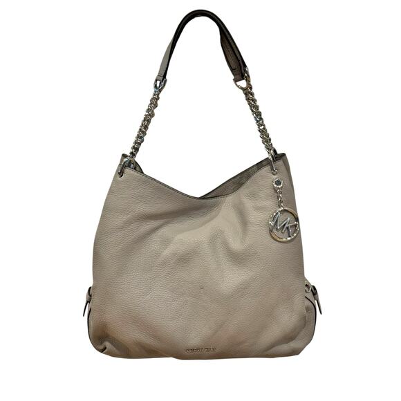 The MICHAEL Michael Kors Lillie Chain Straps Large Shoulder Bag Gray Tote NWOT - Picture 4 of 11